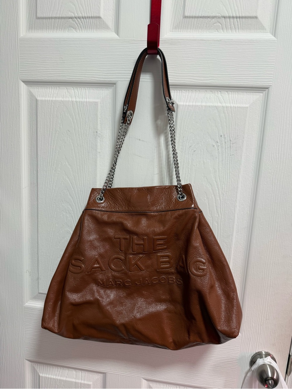 Marc Jacobs Brown Leather Chain-Handle Tote